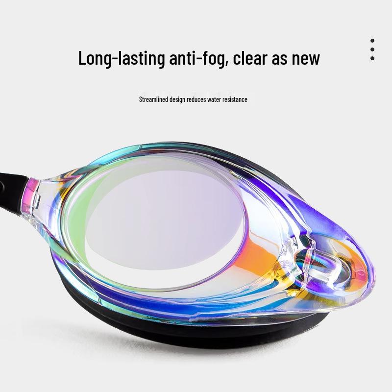 High Definition Waterproof Anti-Fog Racing Swimming Goggles for Adults - Unisex