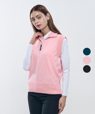 2Ela Nice Shot Birdie Women'S Golf Half Zip Knit Vest (M5Wv15) 3 Colors