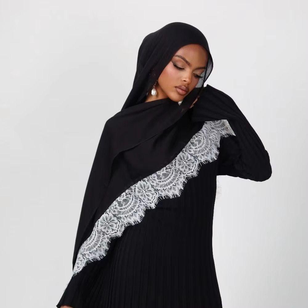 Atmungsaktive Turbane Kopf Baumwolle Kopfwickel Neuer schlichter Hijab
