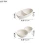 Pure White Ceramic Double Grid Plate Sauce Vinegar Seasoning Plate Appetizer Plate Snack Plates Restaurant Creative Tableware