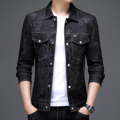 2026 Spring Men's Camouflage Lapel Short Jacket, Middle-aged Business Casual Versatile Commuter Style.