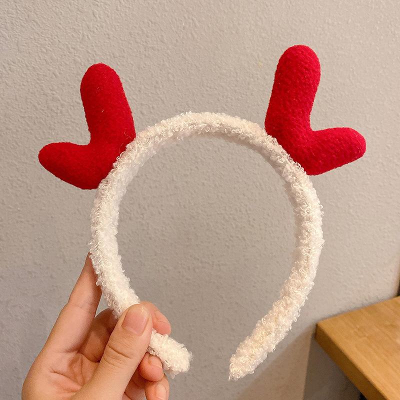 Cute Christmas Reindeer Headband for Children Plush Snowman Hair Accessory for Holiday Hairpin New Year Headwear