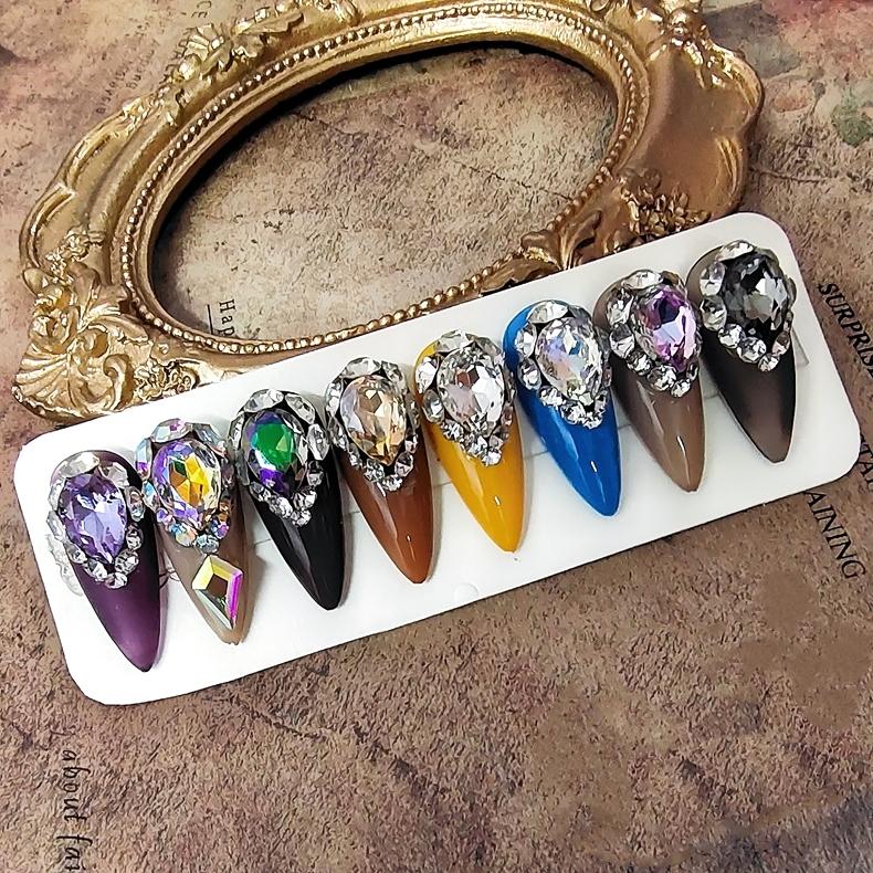 

Стразы для дизайна ногтей Huancai в форме капли 6*4 мм, блестки для ногтей, стеклянные хрустальные бриллианты, 360 шт., стразы с заостренной спиной, украшения для дизайна ногтей