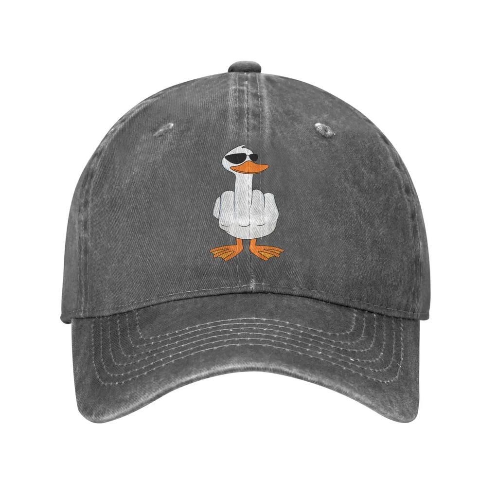 Ducks Disdain Sun Baseball Cap  Casual Unisex Men Washed Hip Hop Hats Dropshipping Print Sports Baseball Caps Birthday Present