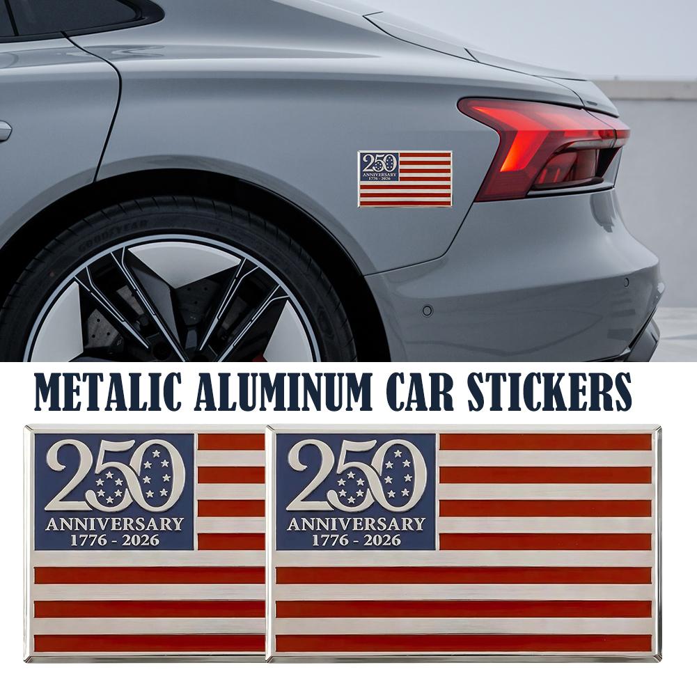 Metal 250Th Anniversary Usa Car Emblem 1776- Patriotic Badge Decal For Truck Suv Rv Vehicle Exterior Decoration Accessory