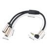 Headset Splitter, 3.5mm Headphone Mics Splitter Cable for Headset 3.5mm Male To 2 Female Microphones Headphone Splitter