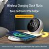SZK-A8 Wireless Charging Bluetooth Speaker with Clock