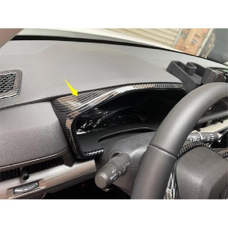 Carbon Fiber Interior Dashboard Panel Frame Cover Trim For  Honda CRV CR-V