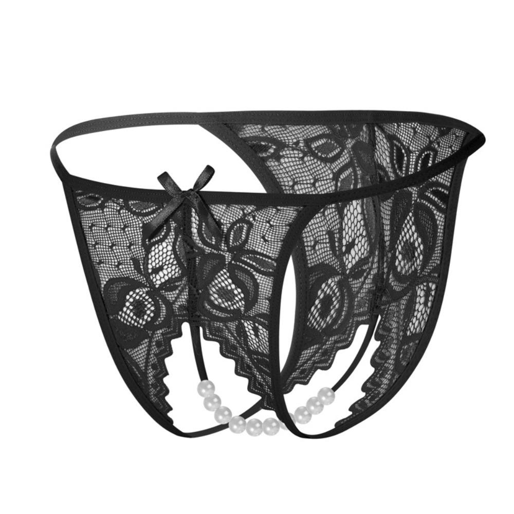 Hollow-out Mesh Lace Briefs Low-waist Women's Thong Sweet Lace Seamless Panties  Female