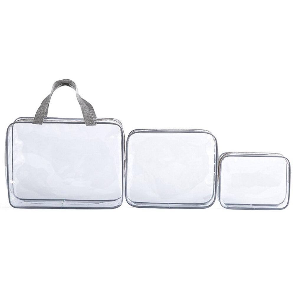 1 Stück Transparente Kosmetiktasche PVC Waschtasche Reise-Aufbewahrungstasche Wasserdicht Große Kapazität Handgefertigt Kosmetiktasche Reise Stora