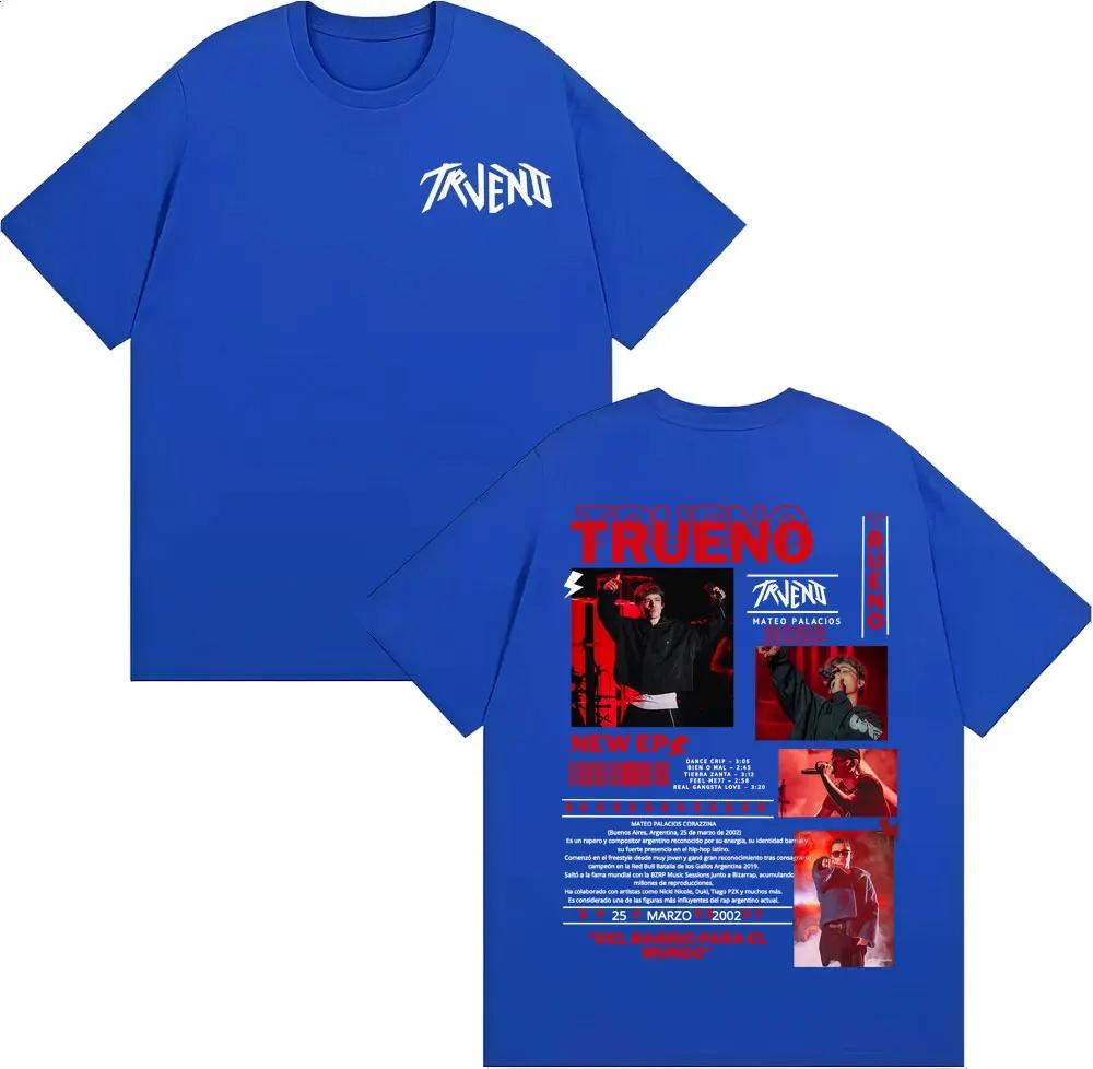 Trueno Mateo Palacios Tour 2026 New Cover Tshirts Unisex Women Fashion Gothic Hip Hop Tshirt Summer Tops Loose T Shirt Streetwear