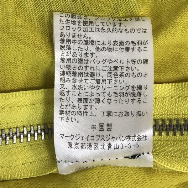Marc Jacobs Flock Process Sleeveless Dress Size S Yellow Cut Sew T Shirt Side Zipper(USED)