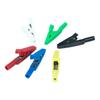 New 1/5Pcs 10A 2mm Insulated Alligator Clip Battery Test Clip Banana Female Adapter Multimeter Pen Cable Probes Crocodile Clip