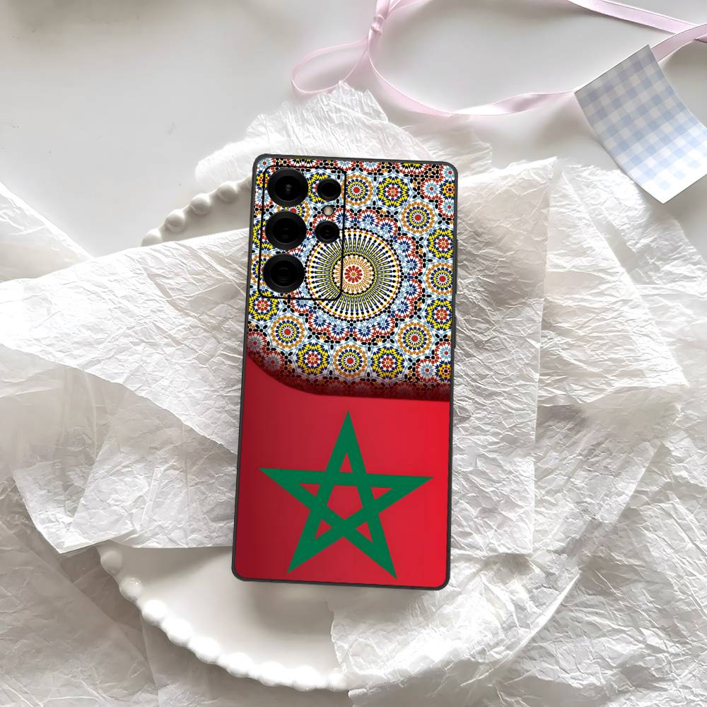 Maroko M-Marocká vlajka Pouzdro na telefon Pro Samsung S 24 Fe 25 Ultra Plus 20 Lite 21 30 22 23 24 22 Ultra 5G Fundas