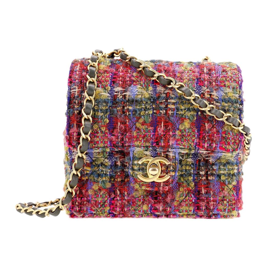 Chanel 22K Autumn And Winter Twill Soft Woolen With Gold Metal Camera Bag, Makeup Bag, Shoulder Bag, Crossbody Bag Mini AS3648-B09396-NK340