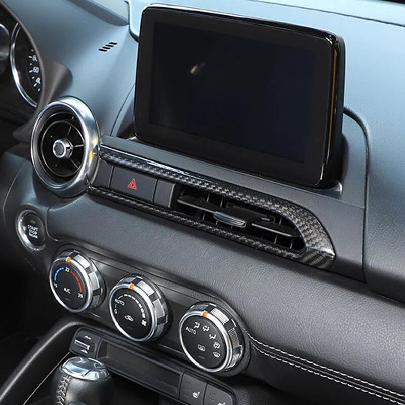 Real Carbon Fiber For Mazda MX-5 MX5 ND Miata 2016-2026 Car Center Console Air Outlet Vent Cover Trim Car Accessories