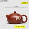 Ceainic Yixing din lut violet ceainic xishi frumusete ceainic lucrat manual Set de ceai Articole de ceai autentic chinezesc 188 găuri cu bile filtru 250 ml