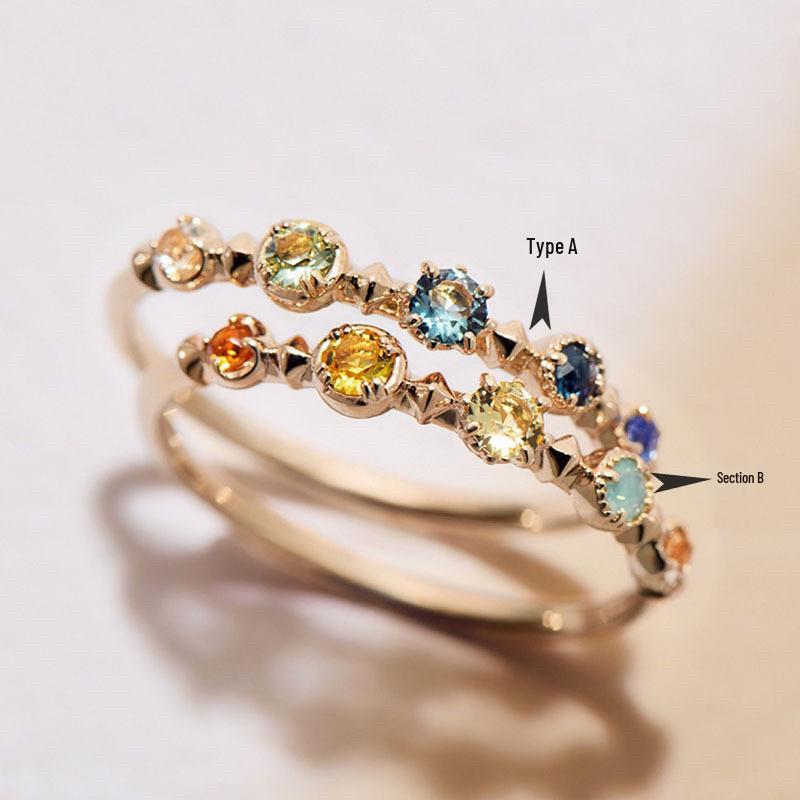 

Кольцо из стерлингового серебра с инкрустацией: Европейско-американская мода, Универсальный, Элегантный и Простой женский дизайн. US Size 10