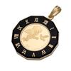 Coin Pendant Tuvalu Horse Clock Frame [Fairy Cullet] K24/18 1/25oz (Black)