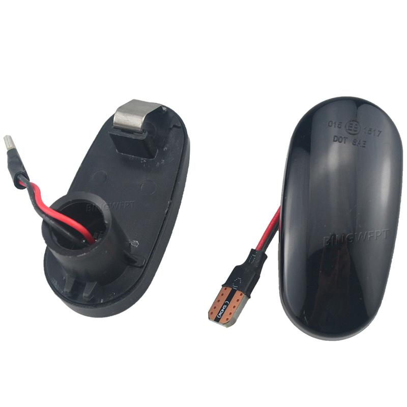 2Pcs Dynamic LED Side Marker Lights Sequential Turn Signal Flashing Blinker Lamp For Fiat Bravo II Hatchback (198) 2007-2014