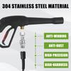 Pressure Washer Swivel Adapter: 5000 PSI 304 Stainless Steel 360-Degree Rotation Prevents Hose Kinking - M22 to 3/8" Quick Connect Fitting - Anti-Tan