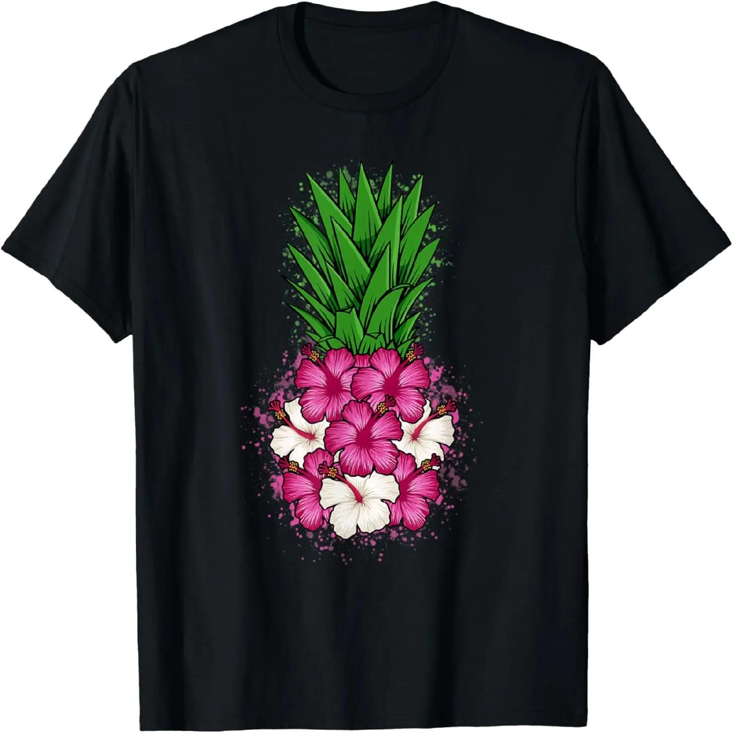 Тропический Гибискус Гавайский Ананас Алоха Гавайи Пляжная Футболка S