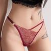 Frauen Sexy Aushöhlen Höschen Low-taille G String Tanga Unterwäsche Weibliche Versuchung Stickerei Dessous Ultra Dünne Intimat