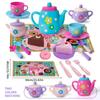 1 Set Teapot Teacup Food Pretend Play Toy Kids Simulation Tea Kit Kitchen Afternoon Tea Toys For Boy Girl Birthday Gift