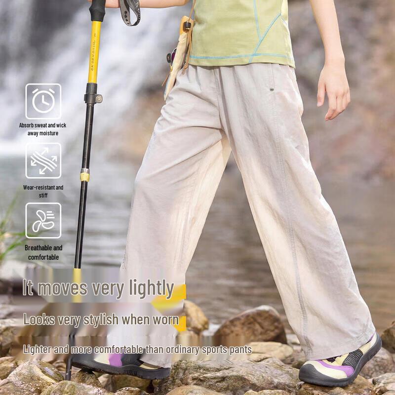 Moonkids Girls  Summer Quick-Dry Wide-Leg Pants 160