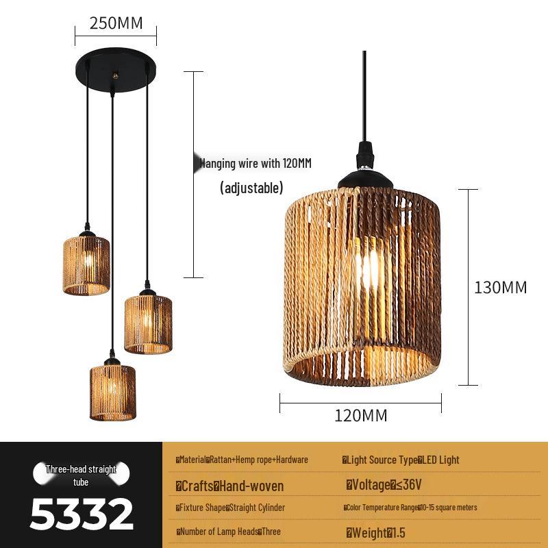 Japanese Bamboo Lantern: Retro Woven Pendant Light for Tea Room or Restaurant