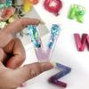 Semi-Stereoscopic Resin Keychain Molds DIY Alphabet Number Casting Mold Jewelry Craft Making Tools for Making Ornaments