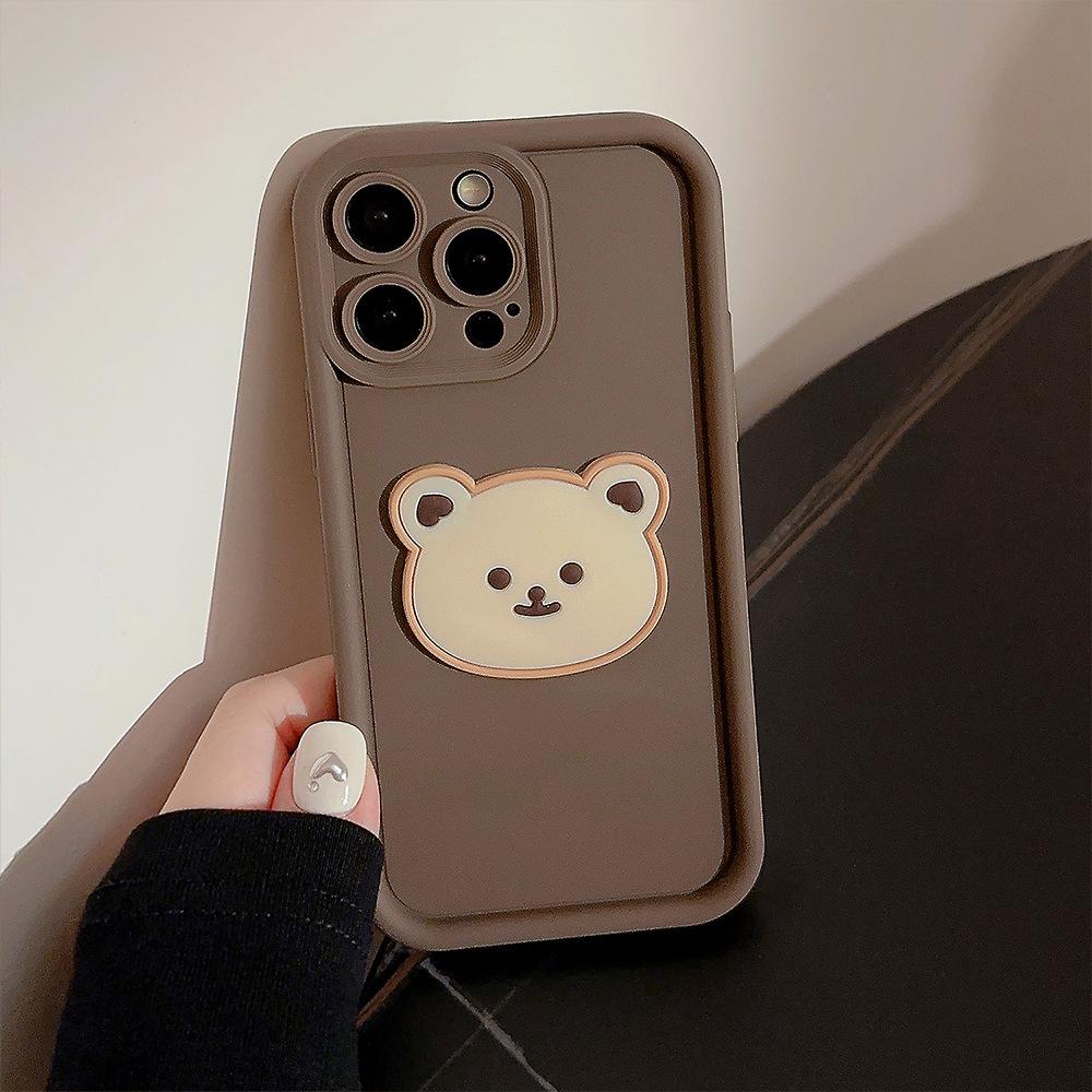 Applicable To 15 IPhone 17 Three-dimensional Bear 15pro Max Doll 13 Cartoon 16 All Inclusive XR