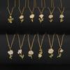 Light Luxury Colorful Enamel December Birthstone Flower Pendant Delicate Necklace Elegant Jewelry For Women Fashion Accessory