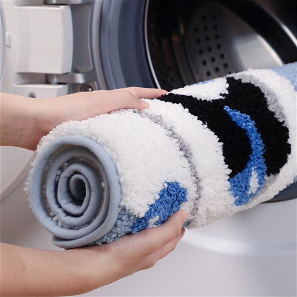 Cute Animal Plush Rug Panda Cat Peacock Machine Washable Bath Rug New Bathroom Rug Bathroom