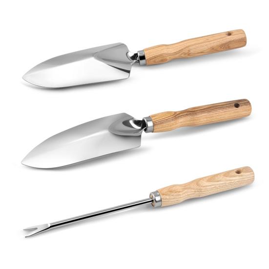 1Pc/5Pcs Ergonomic Garden Tool Stainless Steel Hand Trowel Bonsai Shovel Rake Cultivator Weeder with Comfortable Wood Handle Garden Supply