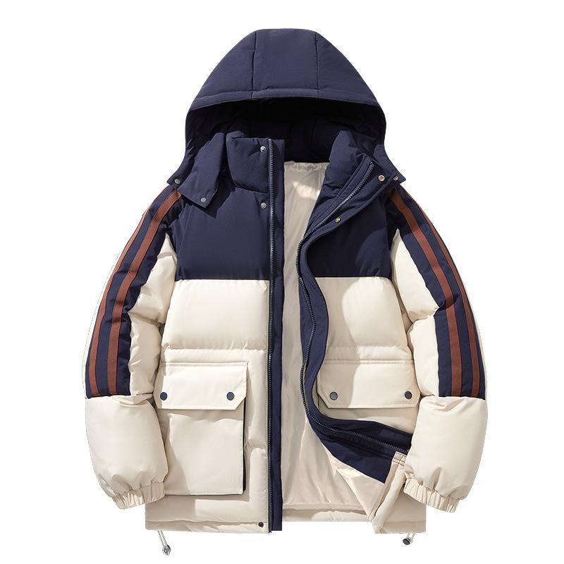 Male Winter Teenager Thickened Waterproof Loose Sports Jacket Versatile Loose