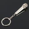 Keychain Pendant Mini Simulation Microphone Pendant Metal Key Holder Car Key Accessories Music Lover Gift