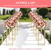 10x 31.5 In Tall Gold Metal Flower Stand for Elegant Wedding Table Centerpiece Decor