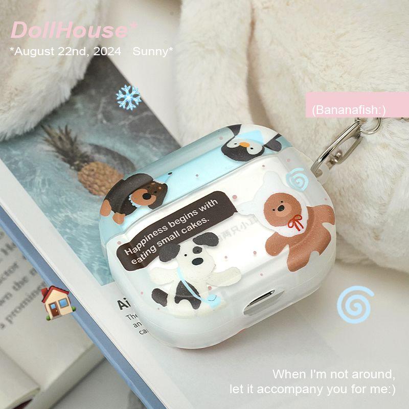 

Design Earphone Sleeves Applicable to Apple Airpods3 Translucent Frosted Headset Protective Cover AirPods Pro2 Generation Silicone Earphone Case Apple Airpods Pro Dollhouse (square imd)