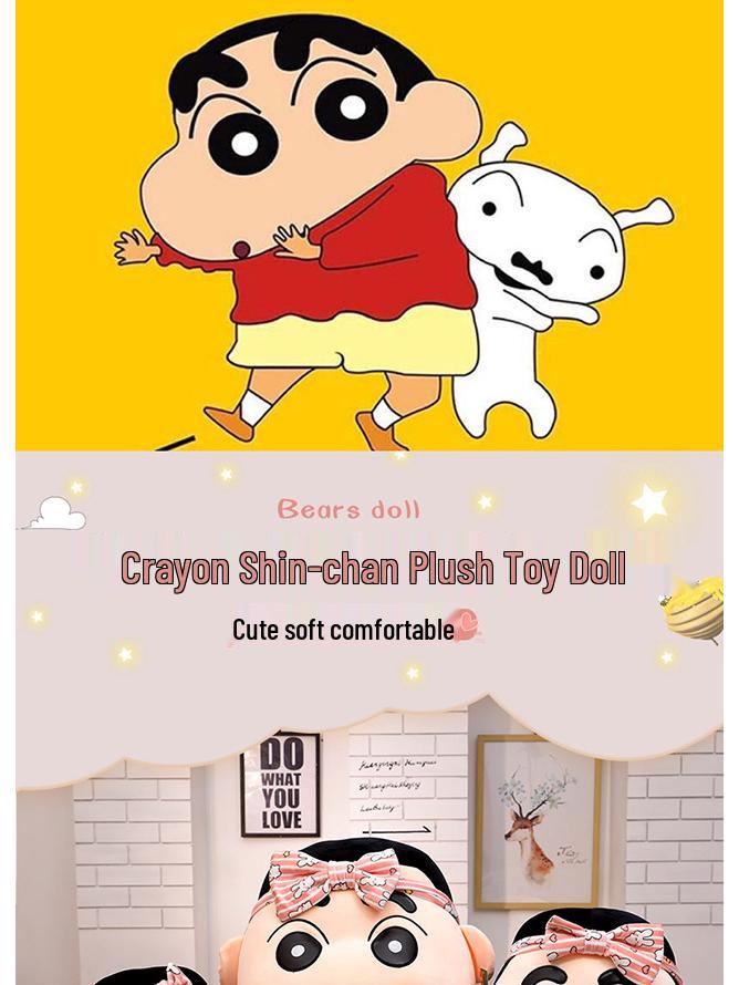 Creative Shin-chan Bathrobe Plush Toy – Funny Crayon Shin-chan Doll, Perfect Gift for Boyfriends.