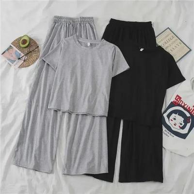 „2024 Plus Size Damen Frühling Lockerer Schlankheits-Zweiteiler Pyjama-Anzug“