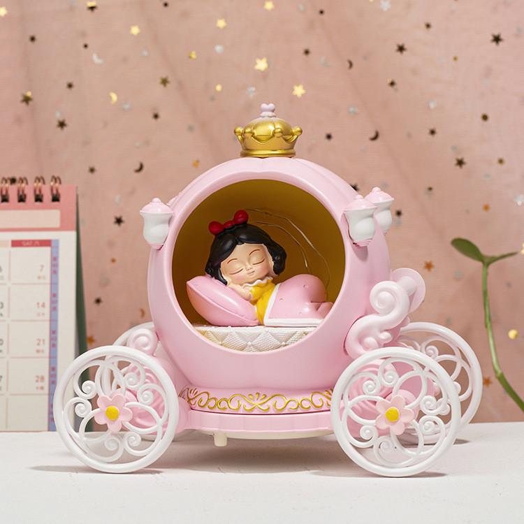 Princess Carriage Starlight Music Children's Night Light Birthday Gift Desk Decoration