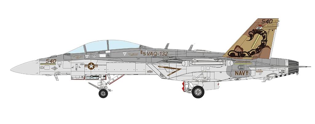 Meng Model 1/48 Scale US Navy Boeing EA-18G Growler Electronic Warfare Aircraft Plastic Model MLS014 Molded In Color