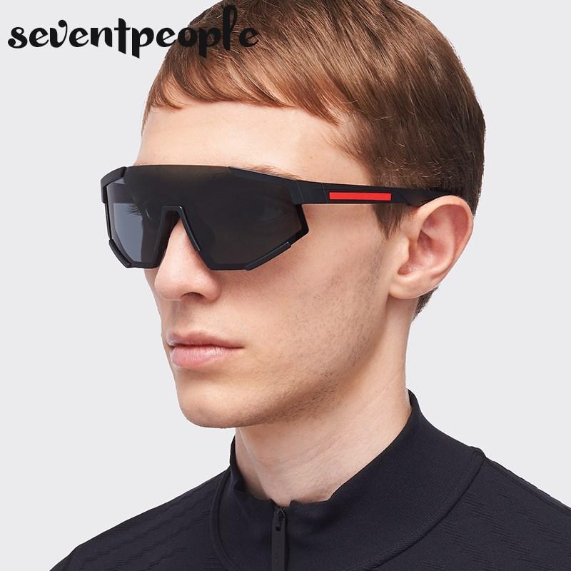 Sports Oversized One-Piece Shield Sunglasses Women  Luxury Steampunk Outdoor Goggle Sun Glasses For Male Punk Shades UV400