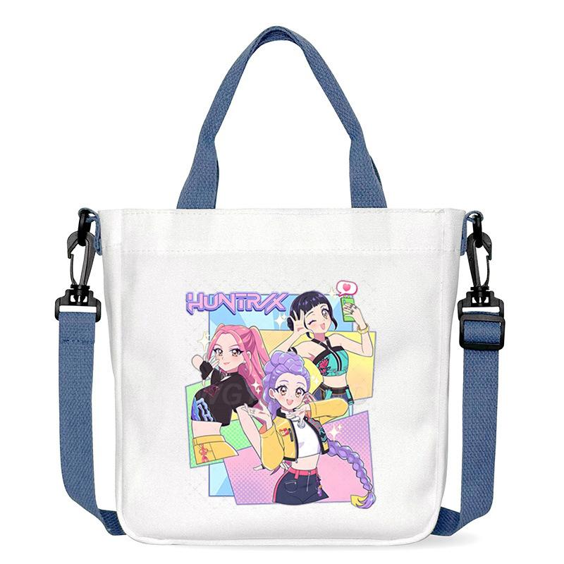 Anime Cartoon Print Student Go Out Portable Handbag Large Capacity Casual Canvas Bag