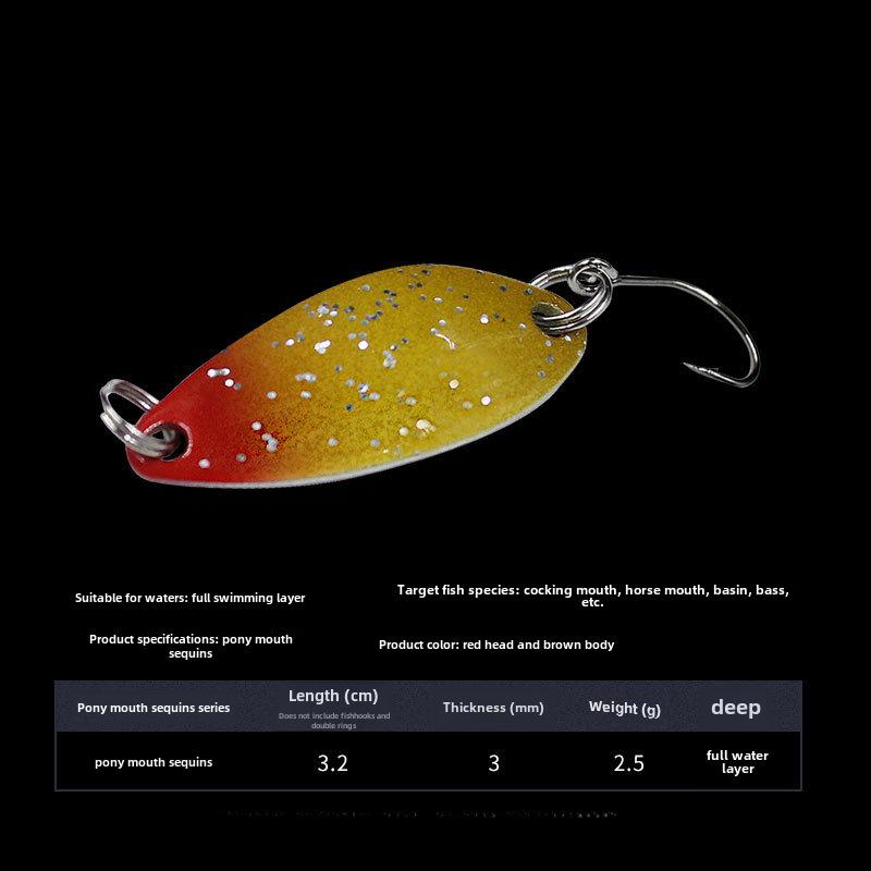 White Stripe Long-Distance Cast Perch Lure with Sequins