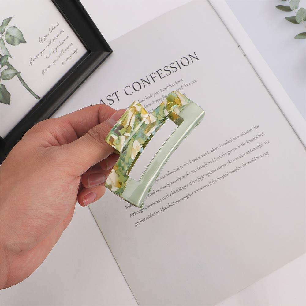 Marble Print Headwear Green Women Hair Clips Korean Style Hairpins Hair Ornaments Hair Claws