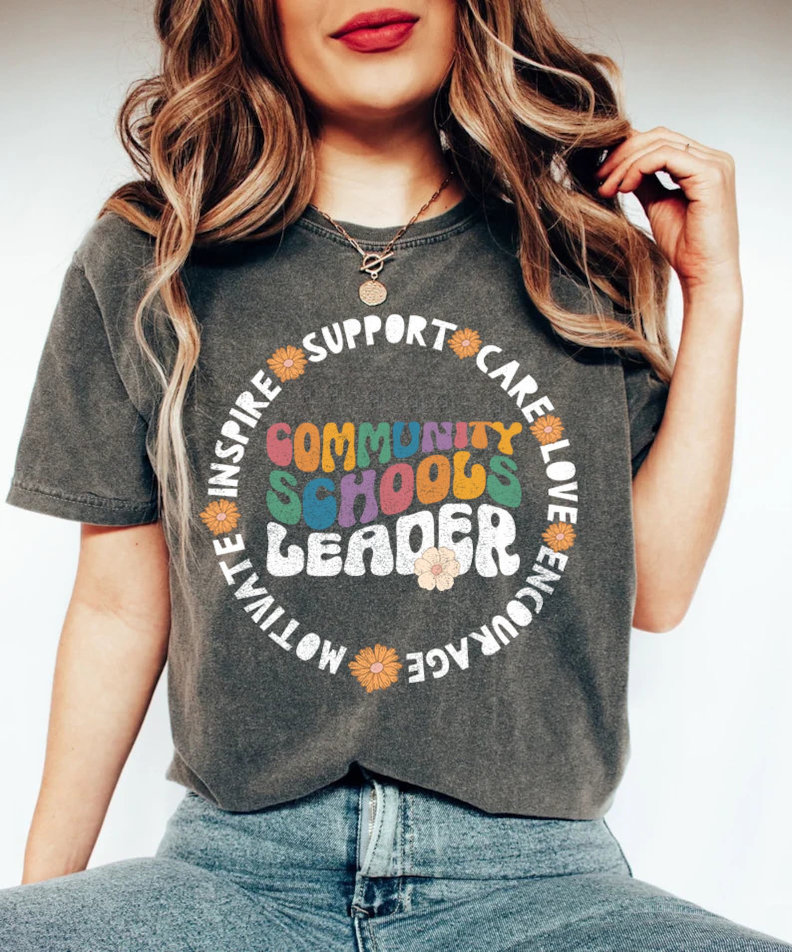 Community Schools Leader Appreciation Week Shirt Back to School T-Shirt L