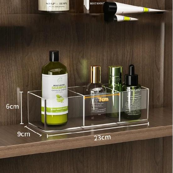 Bathroom Cosmetics Storage Box Makeup Drawer Organizer Modern Minimalist Design Cosmetic Rack Mirror Cabinet Acrylic Storage Box