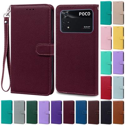 POCO M4 Poco M4 Hülle für POCO M4 Pro 4G Leder Klapp Brieftasche Hülle für Xiaomi Mi POCO M4 Pro 5G Handyhülle Fundas Coque Weiches TPU